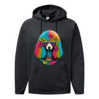 Funny Poodle Dog Miniature Poodle Toy Poodle Hippie Performance Fleece Hoodie