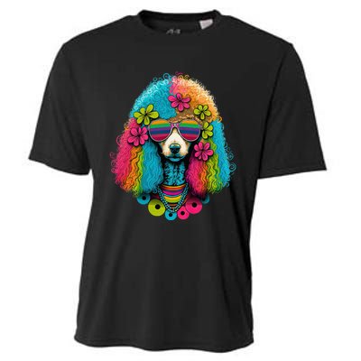 Funny Poodle Dog Miniature Poodle Toy Poodle Hippie Cooling Performance Crew T-Shirt