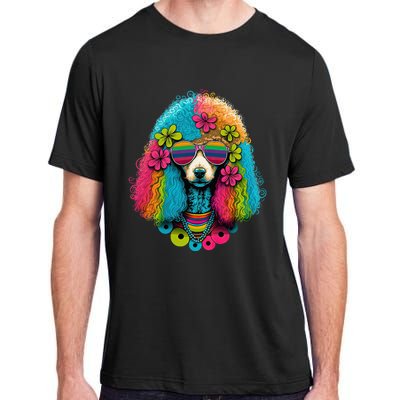 Funny Poodle Dog Miniature Poodle Toy Poodle Hippie Adult ChromaSoft Performance T-Shirt