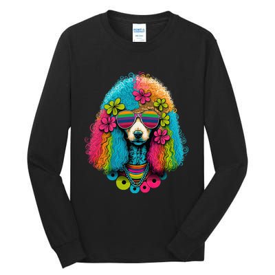 Funny Poodle Dog Miniature Poodle Toy Poodle Hippie Tall Long Sleeve T-Shirt