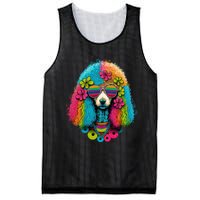 Funny Poodle Dog Miniature Poodle Toy Poodle Hippie Mesh Reversible Basketball Jersey Tank