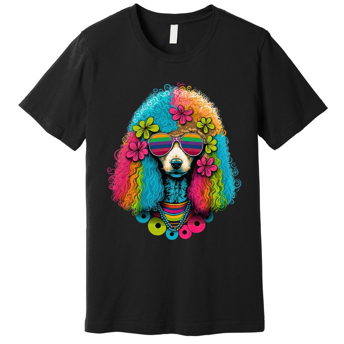 Funny Poodle Dog Miniature Poodle Toy Poodle Hippie Premium T-Shirt