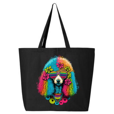 Funny Poodle Dog Miniature Poodle Toy Poodle Hippie 25L Jumbo Tote