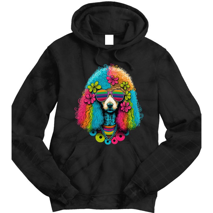 Funny Poodle Dog Miniature Poodle Toy Poodle Hippie Tie Dye Hoodie