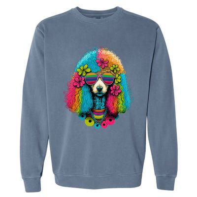 Funny Poodle Dog Miniature Poodle Toy Poodle Hippie Garment-Dyed Sweatshirt