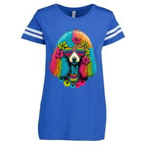 Funny Poodle Dog Miniature Poodle Toy Poodle Hippie Enza Ladies Jersey Football T-Shirt