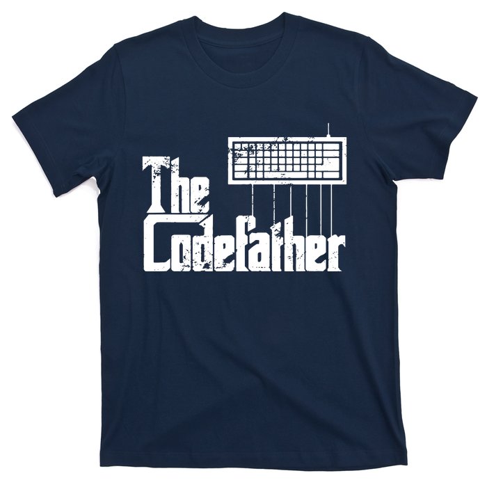 Funny Programmer Dad Gift The Codefather Vintage Coder T-Shirt