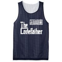 Funny Programmer Dad Gift The Codefather Vintage Coder Mesh Reversible Basketball Jersey Tank