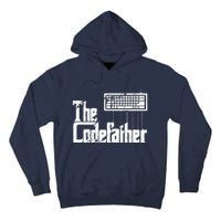 Funny Programmer Dad Gift The Codefather Vintage Coder Tall Hoodie