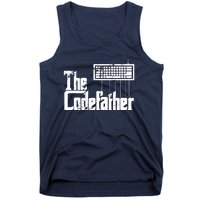 Funny Programmer Dad Gift The Codefather Vintage Coder Tank Top