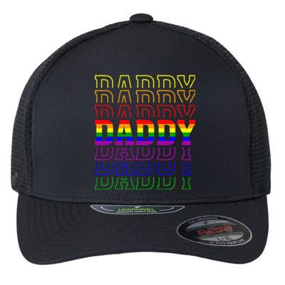 Funny Pride Daddy Proud Gay Lesbian LGBT Gift Father's Day Flexfit Unipanel Trucker Cap