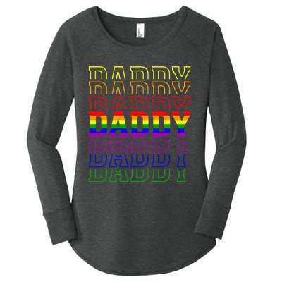 Funny Pride Daddy Proud Gay Lesbian LGBT Gift Father's Day Women's Perfect Tri Tunic Long Sleeve Shirt