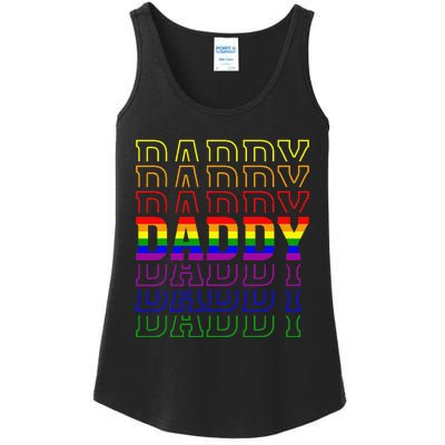 Funny Pride Daddy Proud Gay Lesbian LGBT Gift Father's Day Ladies Essential Tank