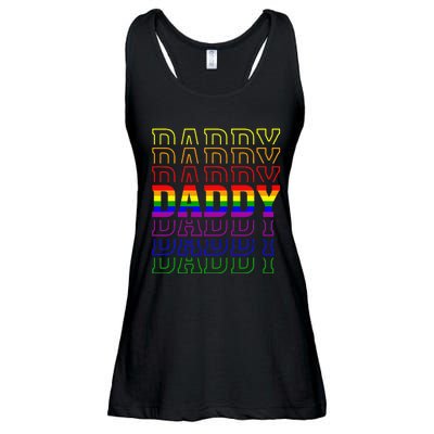 Funny Pride Daddy Proud Gay Lesbian LGBT Gift Father's Day Ladies Essential Flowy Tank