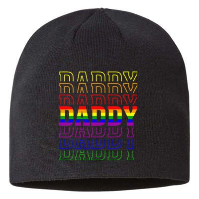 Funny Pride Daddy Proud Gay Lesbian LGBT Gift Father's Day Sustainable Beanie