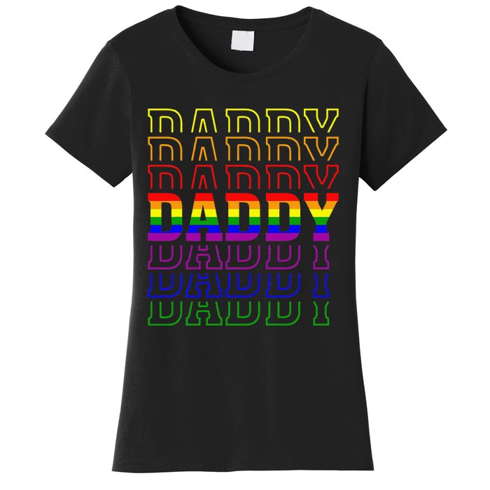 Funny Pride Daddy Proud Gay Lesbian LGBT Gift Father's Day Women's T-Shirt