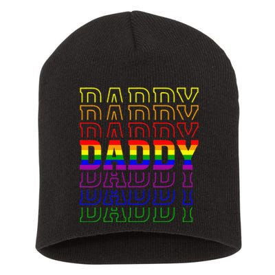 Funny Pride Daddy Proud Gay Lesbian LGBT Gift Father's Day Short Acrylic Beanie