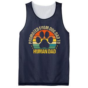 Funny Paw Dog Promoted From Fog Dad To Human Dad Fathers Day Mesh Reversible Basketball Jersey Tank