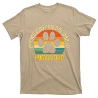 Funny Paw Dog Promoted From Fog Dad To Human Dad Fathers Day T-Shirt