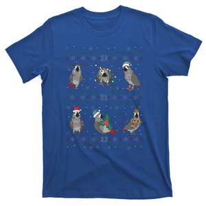 Funny Parrot Doodle African Grey Parrot Ugly Christmas T-Shirt