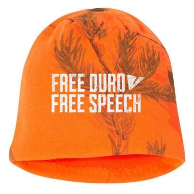 Free Pavel Durov Telegram Free Speech Kati - Camo Knit Beanie