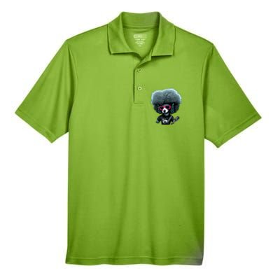 Funny Poodle Dog Miniature Poodle Toy Poodle Retro Sunset Men's Origin Performance Piqué Polo