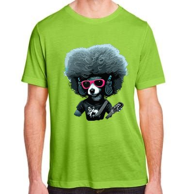 Funny Poodle Dog Miniature Poodle Toy Poodle Retro Sunset Adult ChromaSoft Performance T-Shirt