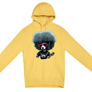 Funny Poodle Dog Miniature Poodle Toy Poodle Retro Sunset Premium Pullover Hoodie