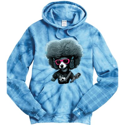 Funny Poodle Dog Miniature Poodle Toy Poodle Retro Sunset Tie Dye Hoodie