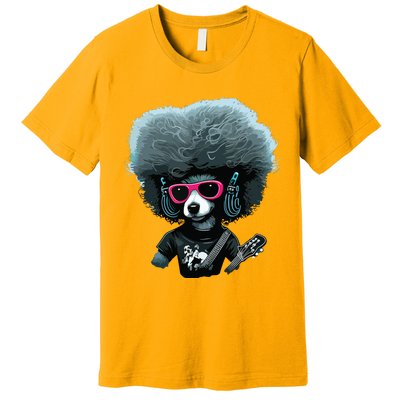 Funny Poodle Dog Miniature Poodle Toy Poodle Retro Sunset Premium T-Shirt