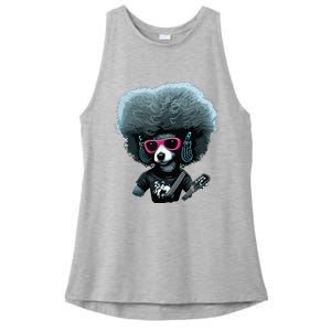 Funny Poodle Dog Miniature Poodle Toy Poodle Retro Sunset Ladies PosiCharge Tri-Blend Wicking Tank