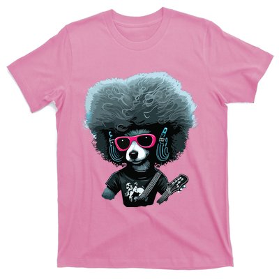 Funny Poodle Dog Miniature Poodle Toy Poodle Retro Sunset T-Shirt