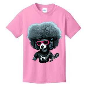 Funny Poodle Dog Miniature Poodle Toy Poodle Retro Sunset Kids T-Shirt