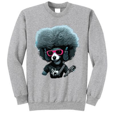 Funny Poodle Dog Miniature Poodle Toy Poodle Retro Sunset Sweatshirt