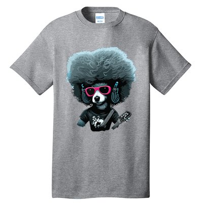 Funny Poodle Dog Miniature Poodle Toy Poodle Retro Sunset Tall T-Shirt