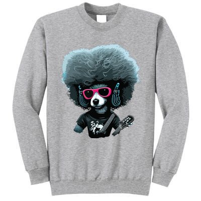 Funny Poodle Dog Miniature Poodle Toy Poodle Retro Sunset Tall Sweatshirt