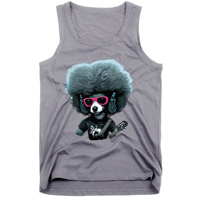 Funny Poodle Dog Miniature Poodle Toy Poodle Retro Sunset Tank Top