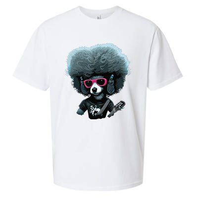 Funny Poodle Dog Miniature Poodle Toy Poodle Retro Sunset Sueded Cloud Jersey T-Shirt