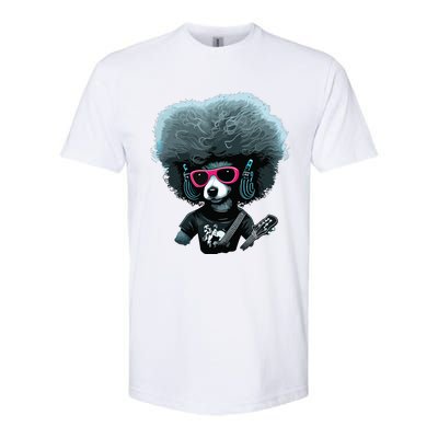 Funny Poodle Dog Miniature Poodle Toy Poodle Retro Sunset Softstyle® CVC T-Shirt