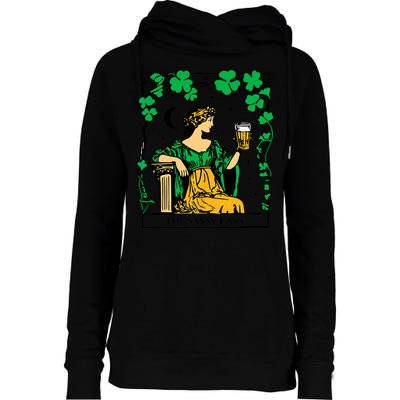 Funny PatrickS Day The Sassy Lass Tarot Card Womens Funnel Neck Pullover Hood