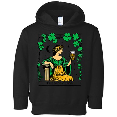 Funny PatrickS Day The Sassy Lass Tarot Card Toddler Hoodie