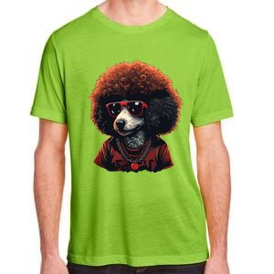 Funny Poodle Dog Miniature Poodle Toy Poodle Retro Sunset Adult ChromaSoft Performance T-Shirt