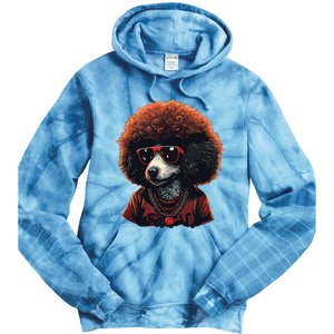 Funny Poodle Dog Miniature Poodle Toy Poodle Retro Sunset Tie Dye Hoodie