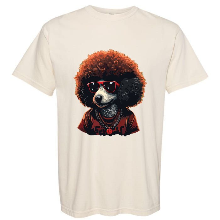 Funny Poodle Dog Miniature Poodle Toy Poodle Retro Sunset Garment-Dyed Heavyweight T-Shirt