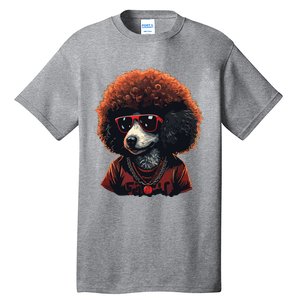 Funny Poodle Dog Miniature Poodle Toy Poodle Retro Sunset Tall T-Shirt