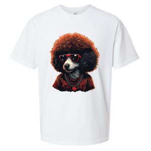 Funny Poodle Dog Miniature Poodle Toy Poodle Retro Sunset Sueded Cloud Jersey T-Shirt