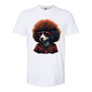 Funny Poodle Dog Miniature Poodle Toy Poodle Retro Sunset Softstyle CVC T-Shirt