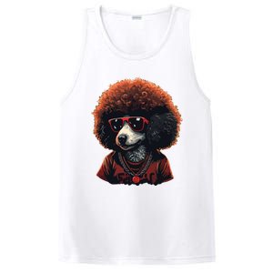 Funny Poodle Dog Miniature Poodle Toy Poodle Retro Sunset PosiCharge Competitor Tank