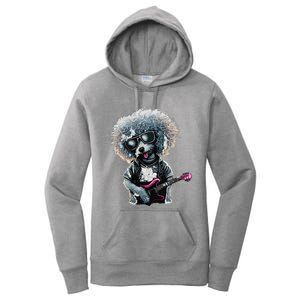 Funny Poodle Dog Miniature Poodle Toy Poodle Retro Sunset Women's Pullover Hoodie