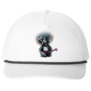 Funny Poodle Dog Miniature Poodle Toy Poodle Retro Sunset Snapback Five-Panel Rope Hat